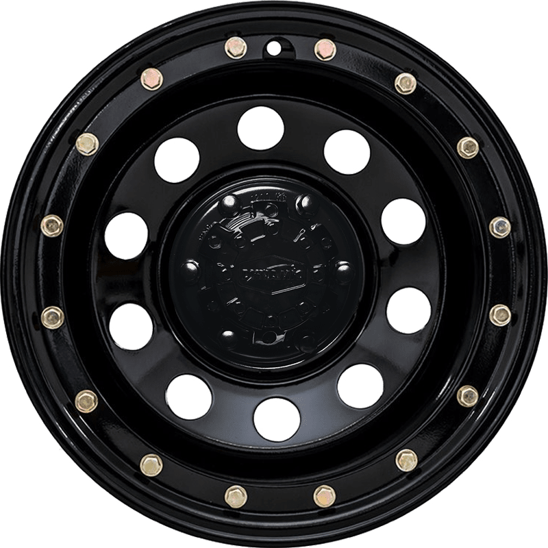 Imitation Beadlock Round Satin Black Powder Coated