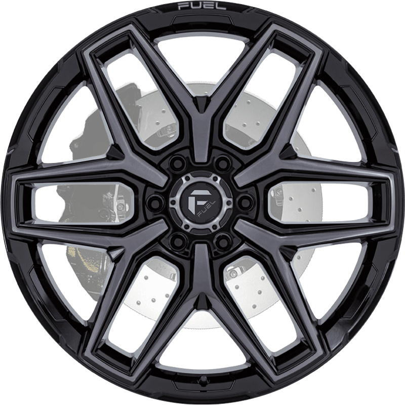 FLUX 6 GLOSS BLACK BRUSHED FACE WITH GRAY TINT