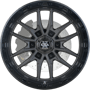 Razorback Satin Graphite Black Lip Wheels