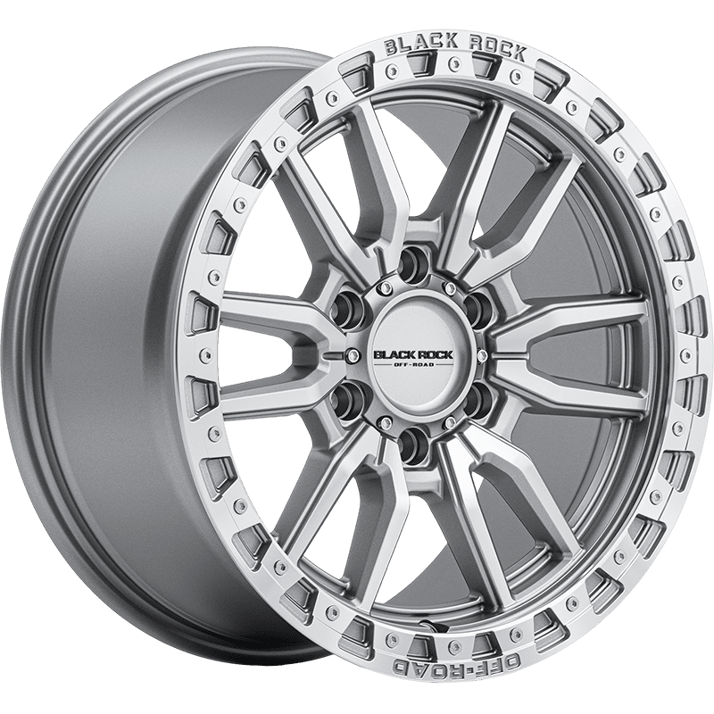 Image of Black Rock Wheels Rambler Silver Machined