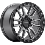 Image of Black Rock Wheels Rambler Gunmetal grey With Black Ring