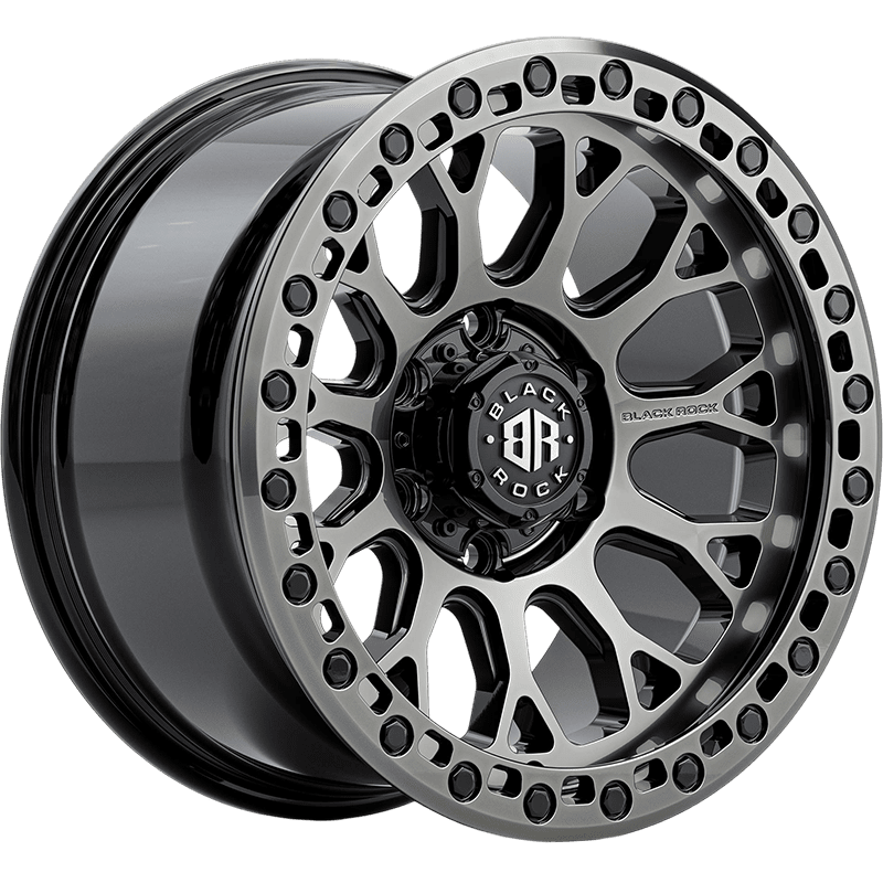 Image of Black Rock Wheels Spider Gloss Black Tinted