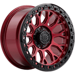 Image of Black Rock Wheels Spider Illusion Red With Black Ring