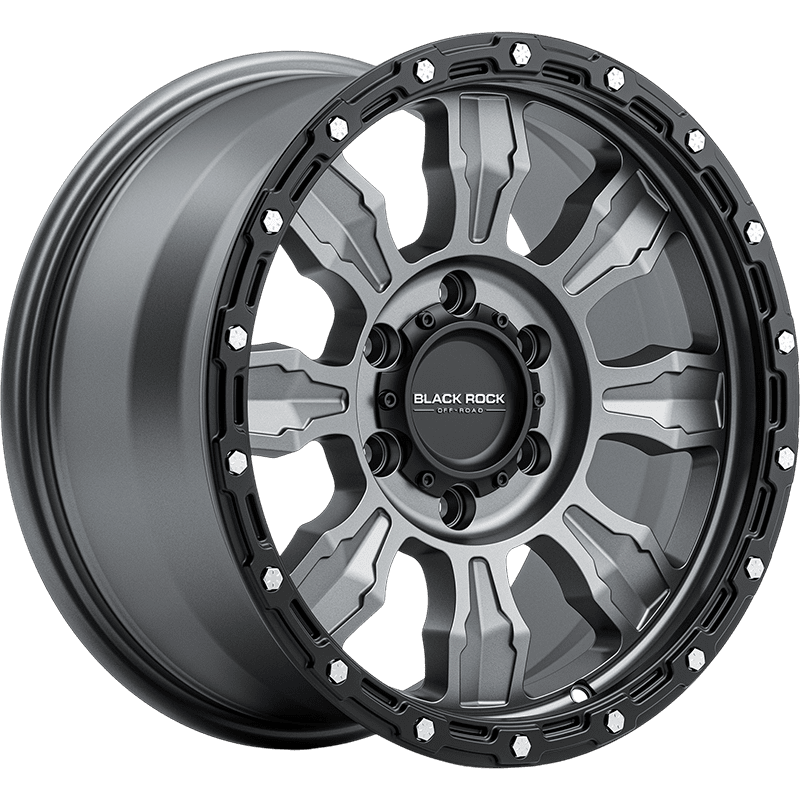 Image of Black Rock Wheels Venture Gunmetal Grey With Black Ring