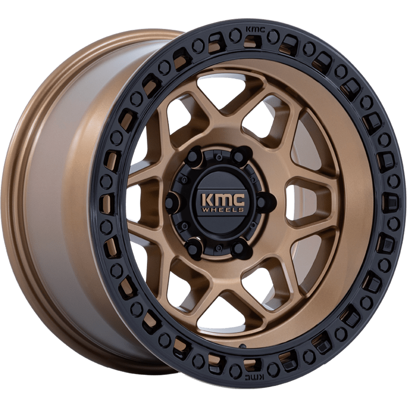 Image of KMC Wheels KM553 TORX MATTE BRONZE WITH GLOSS BLACK LIP