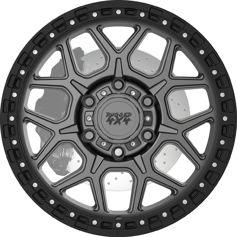 RUGGED OFFROAD IMPACT SATIN GUNMETAL GREY WITH BLACK LIP