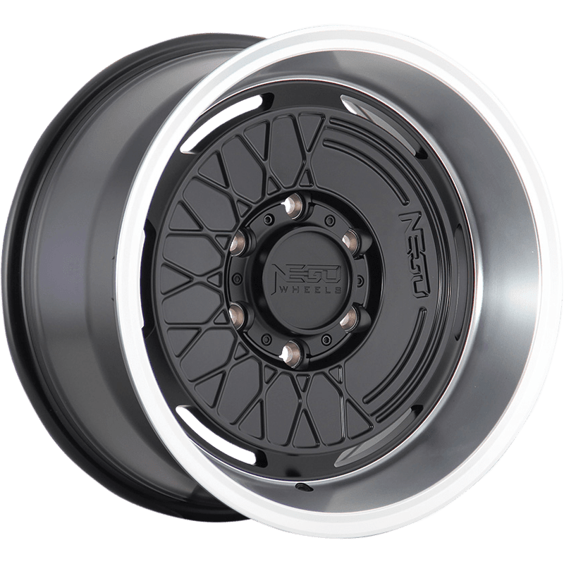NEGU Wheels NEGU05 MATTE BLACK WITH MACHINED LIP