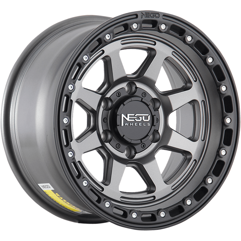 NEGU Wheels NEGU08 GUNMETAL WITH BLACK LIP