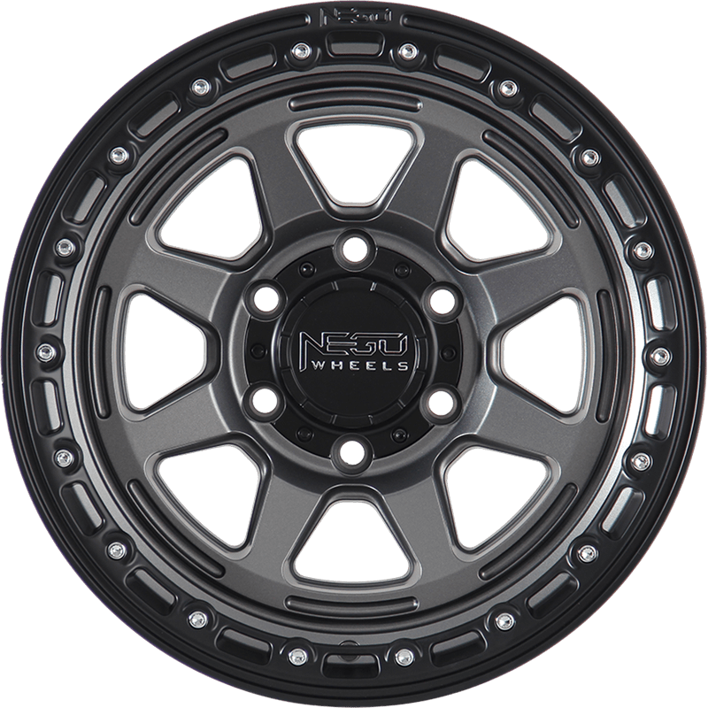 NEGU Wheels NEGU08 GUNMETAL WITH BLACK LIP