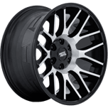Moto Metal MO816 OVERLOOK GLOSS BLACK WITH MACHINED FACE