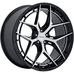 RIVIERA GLOSS BLACK WITH MACHINED FACE