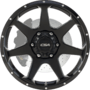 Hawk Large Cap Gloss Black Wheels