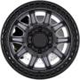 CALICO MATTE GUNMETAL WITH MATTE BLACK LIP Wheels