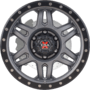 Militant Satin Grey Black Lip Wheels