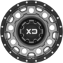 XD129 HOLESHOT Matte Gray W Black Reinforcing Ring Wheels