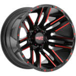 Moto Metal MO978 RAZOR Satin  Black Machined Red Tint