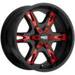 Moto Metal MO969 Satin Black With  Red And Chrome Accents