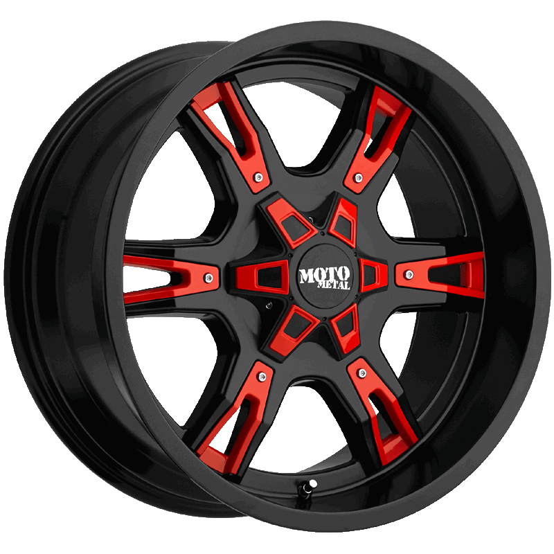 MO969 Satin Black With  Red And Chrome Accents Satin Black With  Red And Chrome Accents
