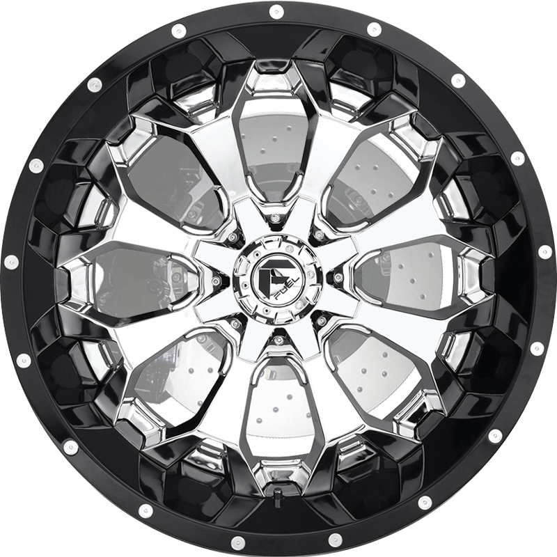 ASSAULT 2-PIECE CHROME PLATED GLOSS BLACK LIP
