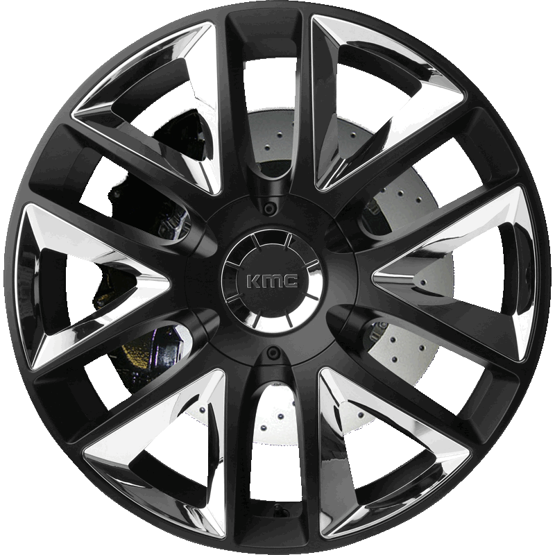 KMC KM710 TAKEDOWN SATIN BLACK CHROME INSERTS