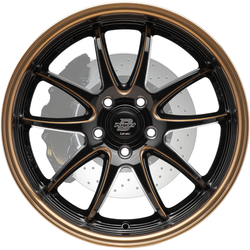 LENSO - D-90Z - GLOSS BLACK COPPER CLEAR MILLED SPOKE