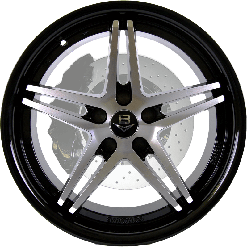 V-40 Gloss Black with Machine Face