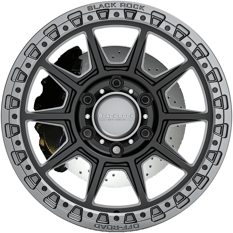 Gunner Satin Black With Gunmetal Grey Ring