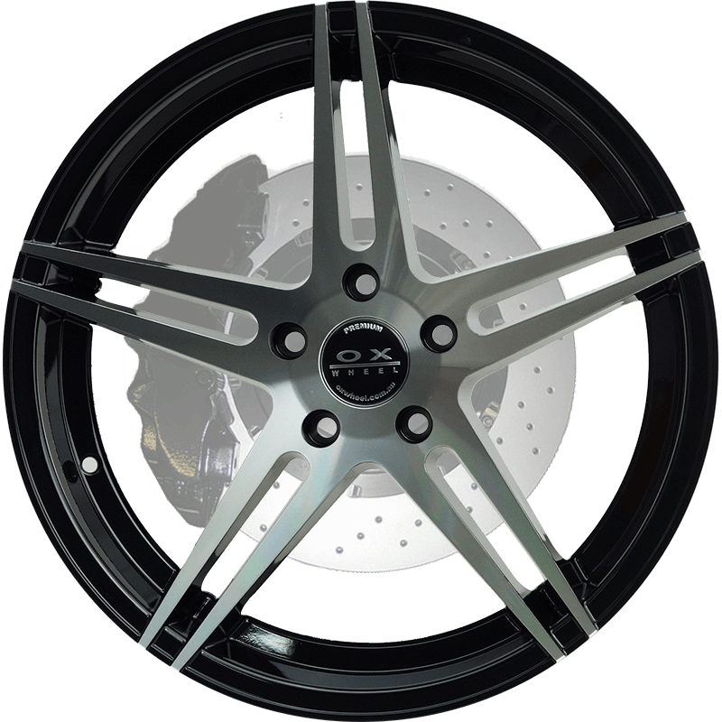 Oxwheels - OX848 - Black Machined Face