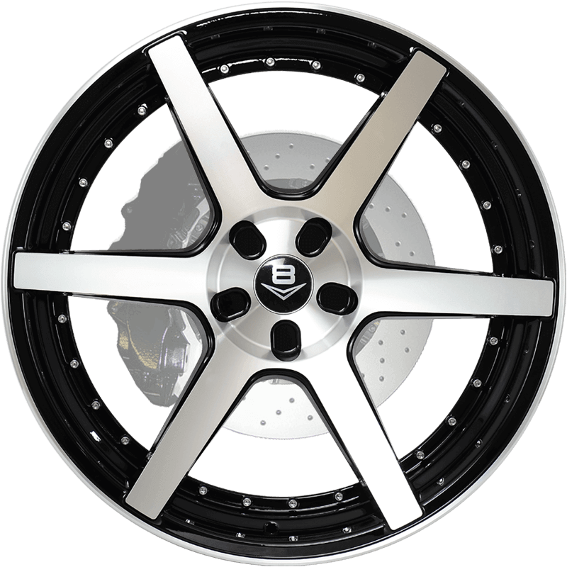V-61 Gloss Black with Machine Face
