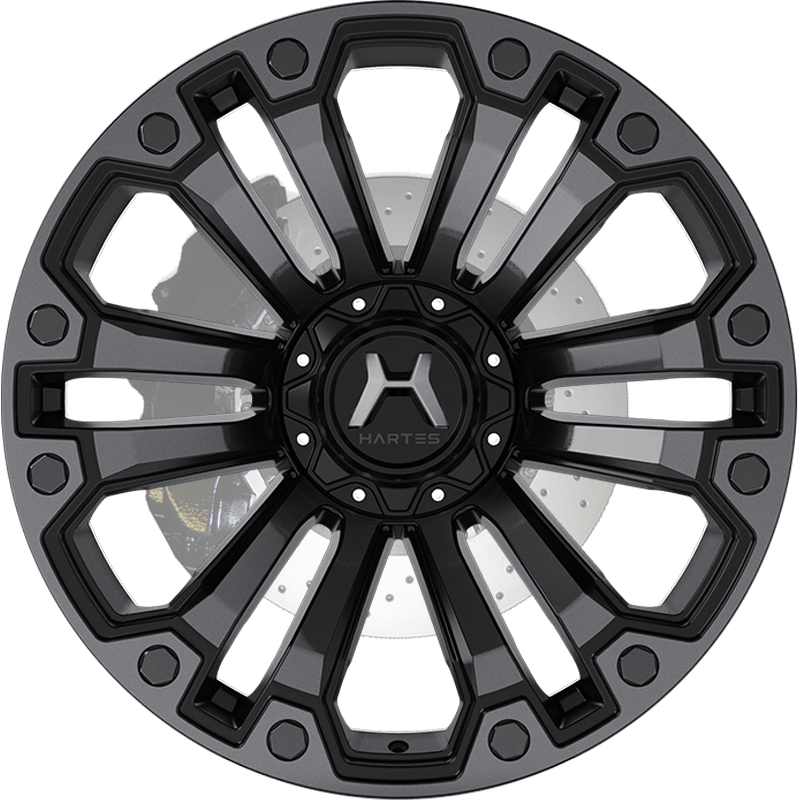 Rhino Black/Machined Face/Dark Tint/Satin Lacquer/Decorative Bolts Black