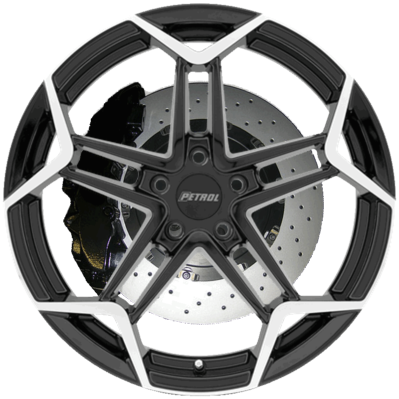 P1A GLOSS BLACK W/ MACHINED CUT FACE