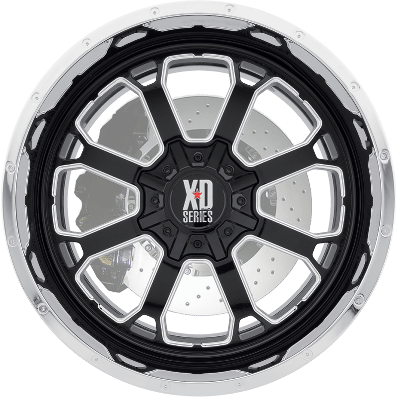 XD202 BUCK 25 Gloss Black Milled Center Chrome Lip