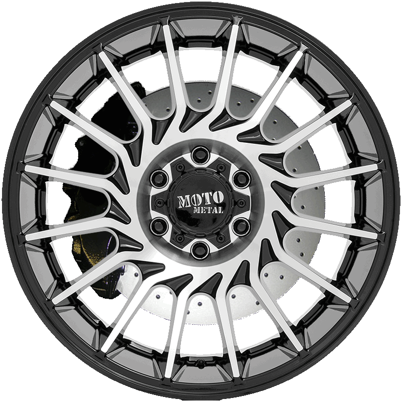 MO806 GLOSS BLACK MACHINED