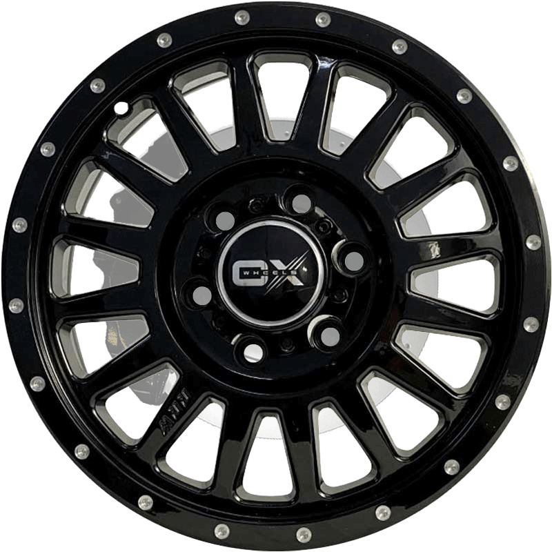 Oxwheels - OX402 - Black with Rivet Holes