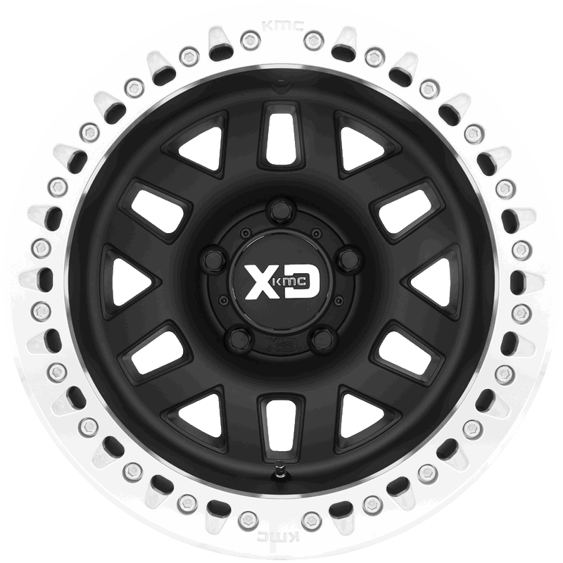 XD229 MACHETE CRAWL Satin Black Machined Bead Ring