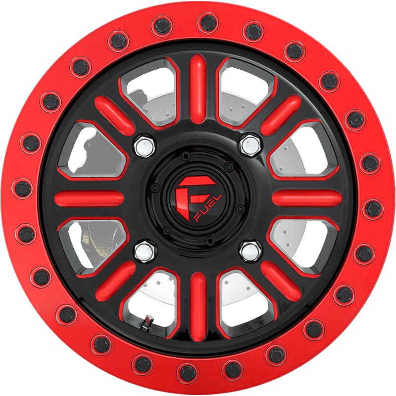 Hardline Beadlock Gloss Black w/ Candy Red