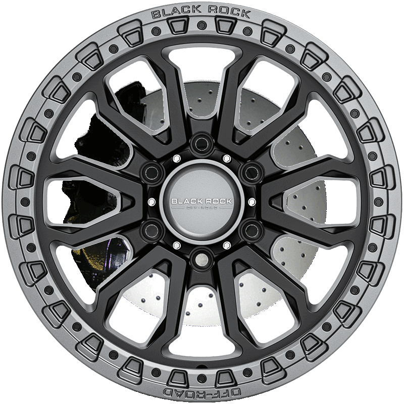 Cobra Satin Black With Gunmetal Grey Ring